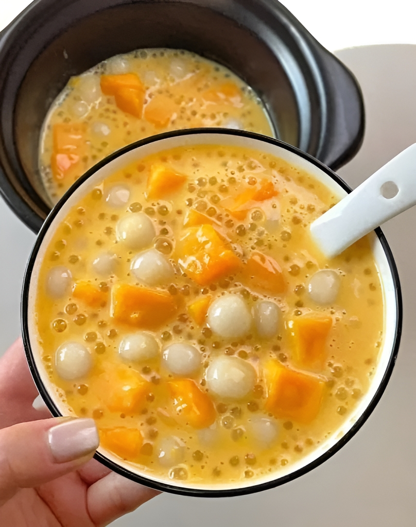Mango Glutinous Rice Balls with Tapioca